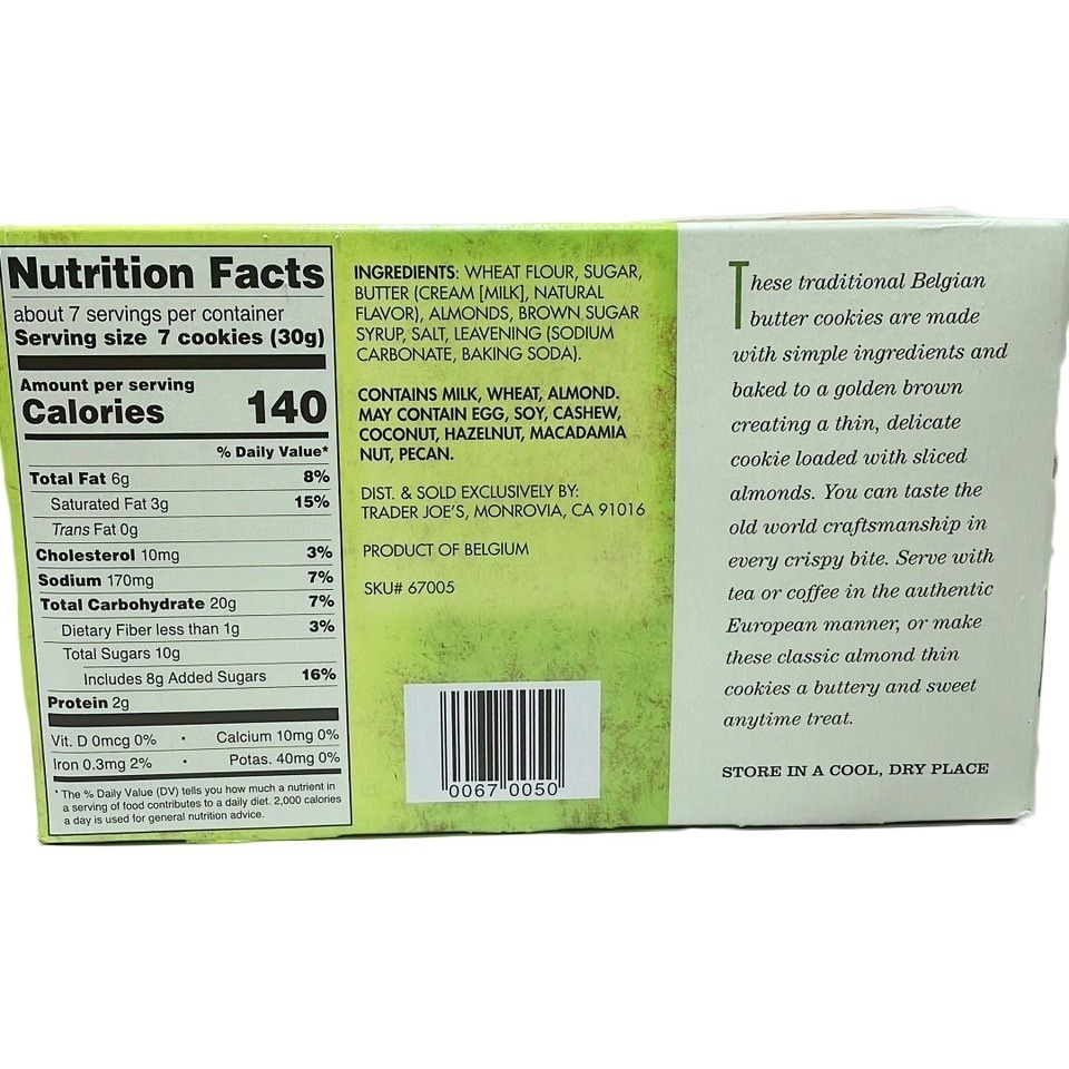 🔥台灣現貨🔥Trader Joe＇s 比利時奶油餅乾250g/比利時奶油杏仁薄片200g-細節圖5