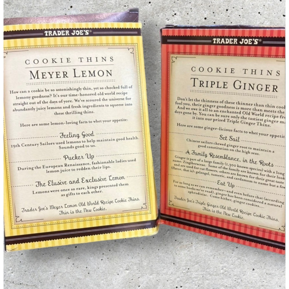 🔥台灣現貨🔥Trader Joe＇s 薄片餅乾255g 檸檬/三倍薑-細節圖3