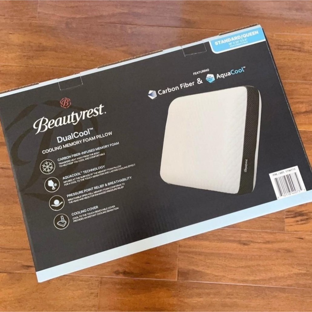 🔥台灣現貨🔥席夢思 Beautyrest 涼感記憶枕 41*64*14公分 枕頭-細節圖5