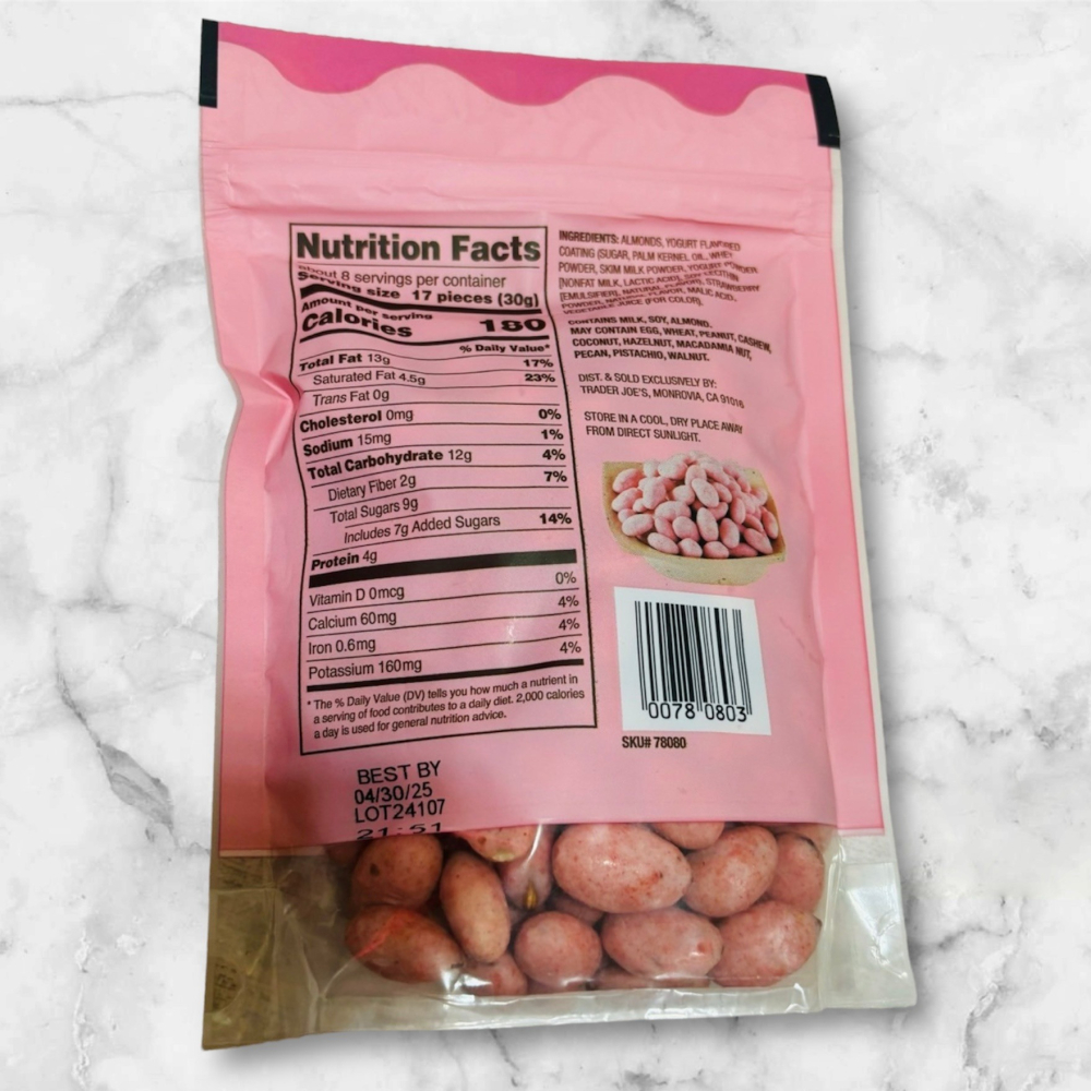 🔥台灣現貨🔥Trader joe＇s 缺德舅 草莓優格口味杏仁果 227g-細節圖2