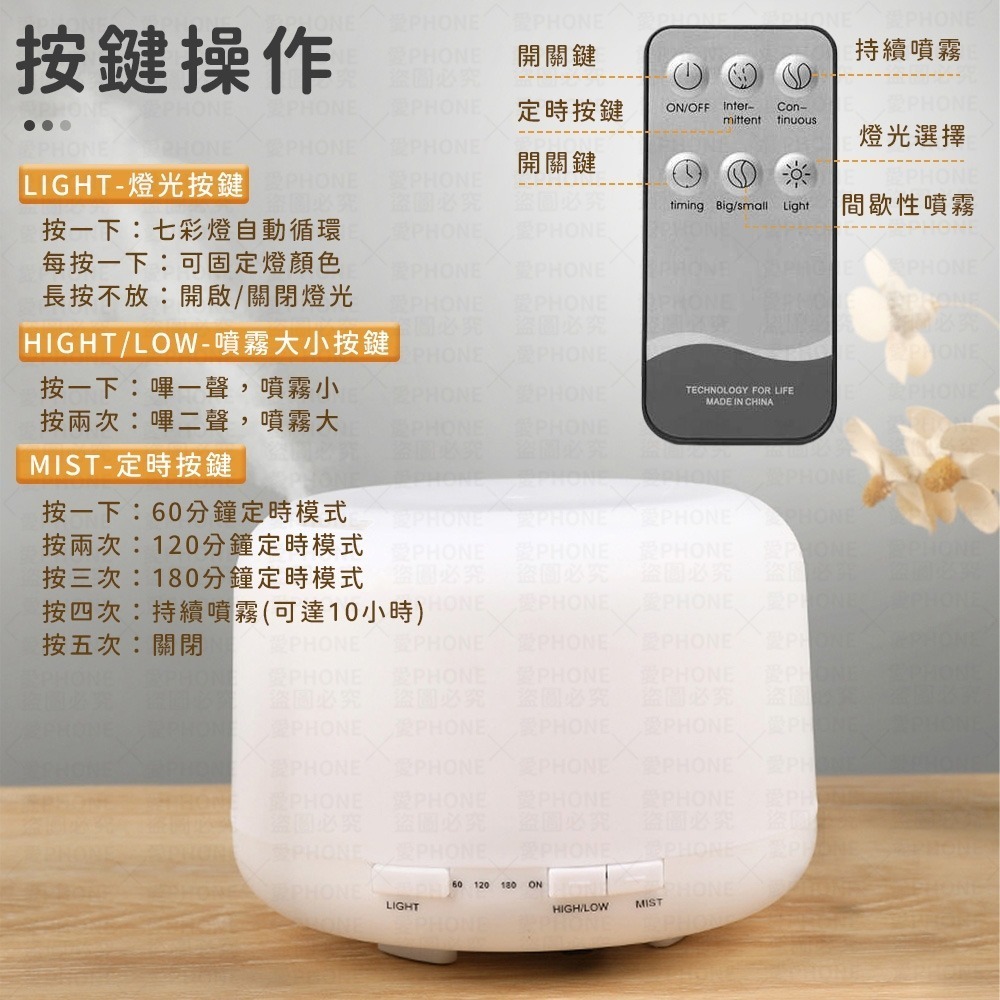 【同闆購物】香薰空氣加濕器 香薰機 擴香機 薰香機 空氣加濕機 水氧機 噴霧機 噴霧機 加濕器 精油噴霧 噴霧器 有遙控-細節圖5