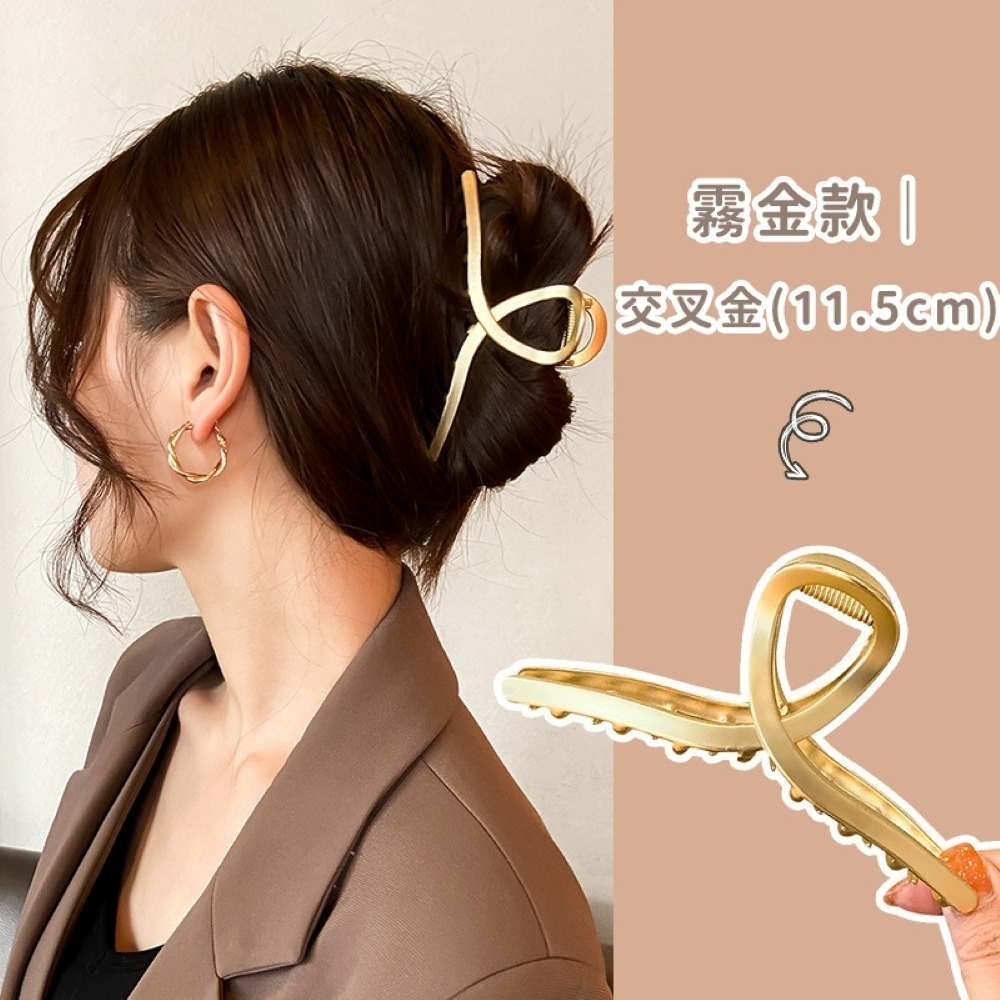 【同闆購物】🔥韓妞必備🔥法式髮夾 霧面髮夾 造型髮夾 髮飾 髮夾 韓式氣質鯊魚夾 韓版髮夾 大髮夾 鯊魚夾 金屬夾-規格圖8