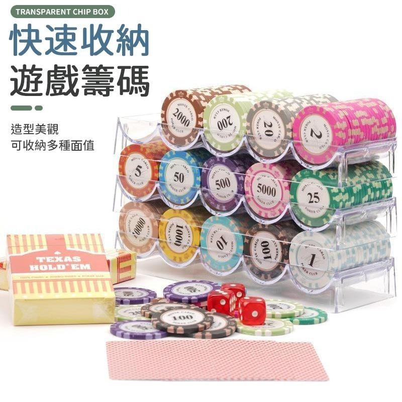 【同闆購物】👑透明籌碼盒🎰 麻將籌碼盒 皇冠籌碼盒 遊戲代幣盒 玩具幣盒 籌碼幣盒 籌碼盒 透明盒 德州撲克籌碼盒-細節圖5