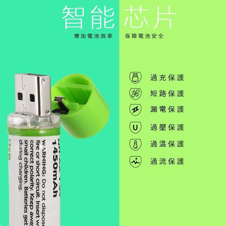 USB充電電池 三號電池 3號電池 AA電池 環保充電電池 環保電池 USB電池 1450mAh充電電池 充電電池-細節圖8