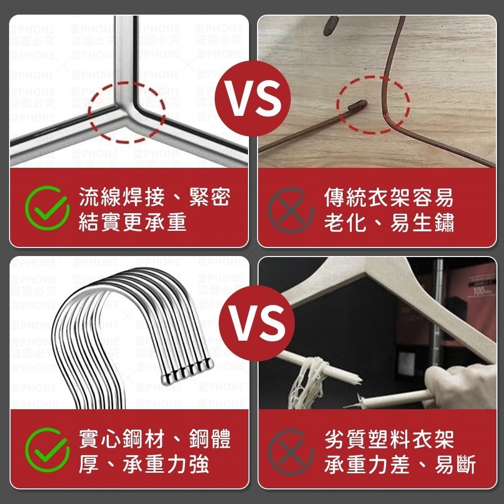 【同闆購物】不鏽鋼曬衣架 衣架 白鐵衣架 加粗實心 不銹鋼衣架 不鏽鋼曬衣架 防滑衣架 曬衣架 大人衣架 兒童衣架-細節圖4