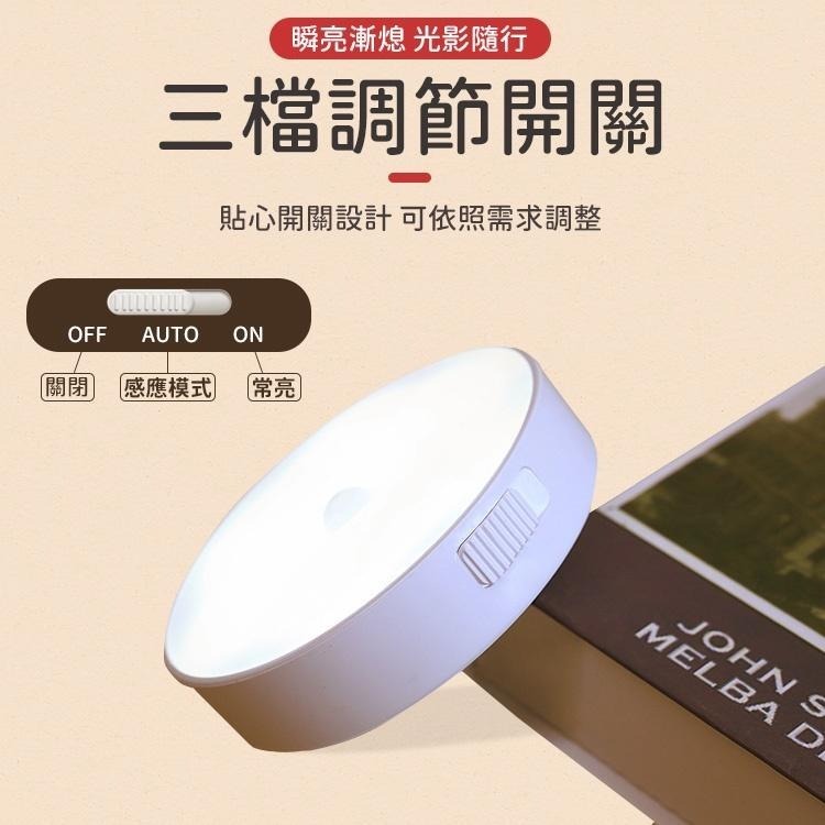 【同闆購物】圓形磁吸感應燈  充電小夜燈 人體感應燈  磁吸感應燈 磁吸燈 圓形感應燈 LED磁吸燈  照明燈 感應燈-細節圖3