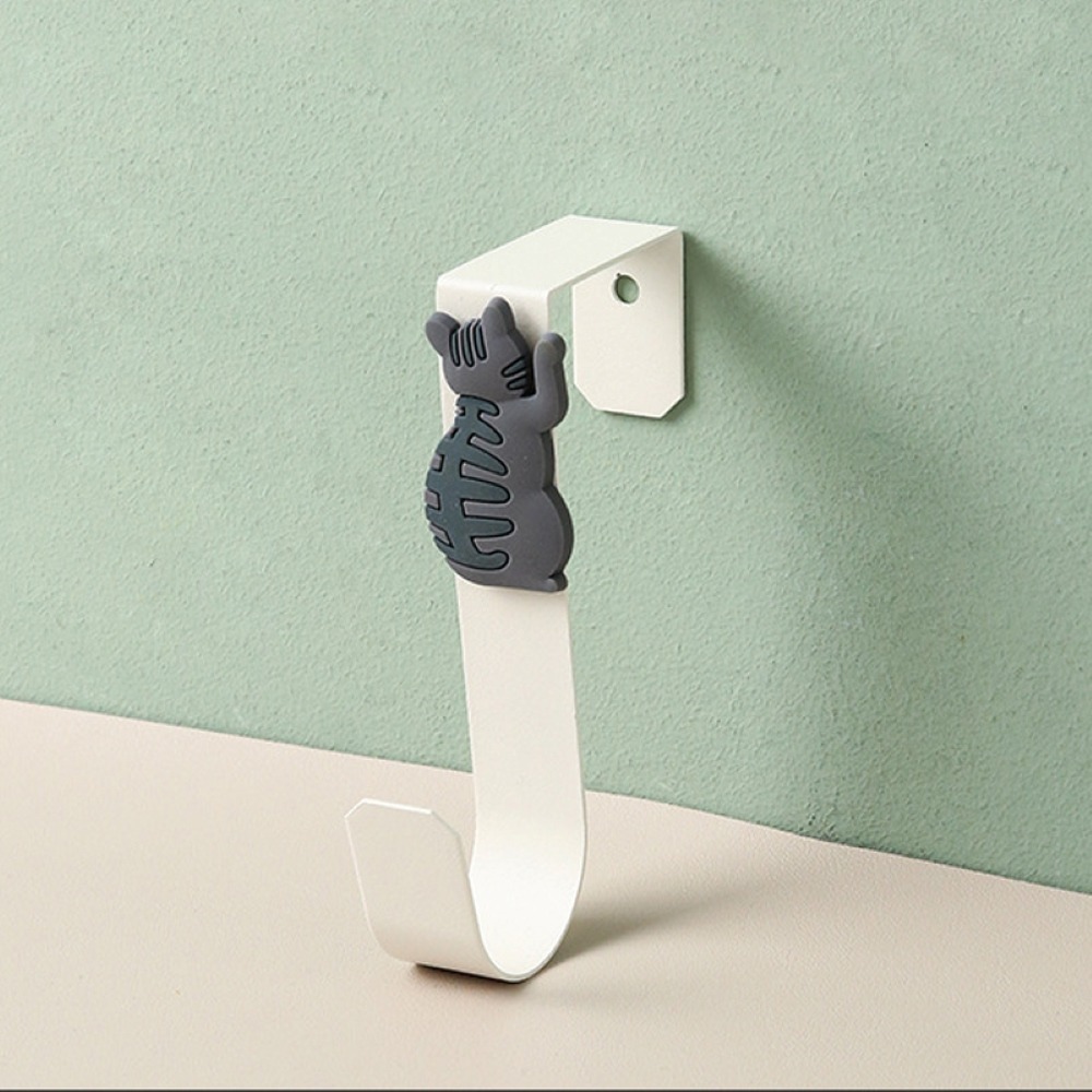【同闆購物】貓咪門後掛勾 門掛勾 門後掛勾 掛鉤 金屬鈎 造型掛勾 貓咪造型 造型門後掛勾 免釘掛衣架 掛勾 門後掛鈎-規格圖7