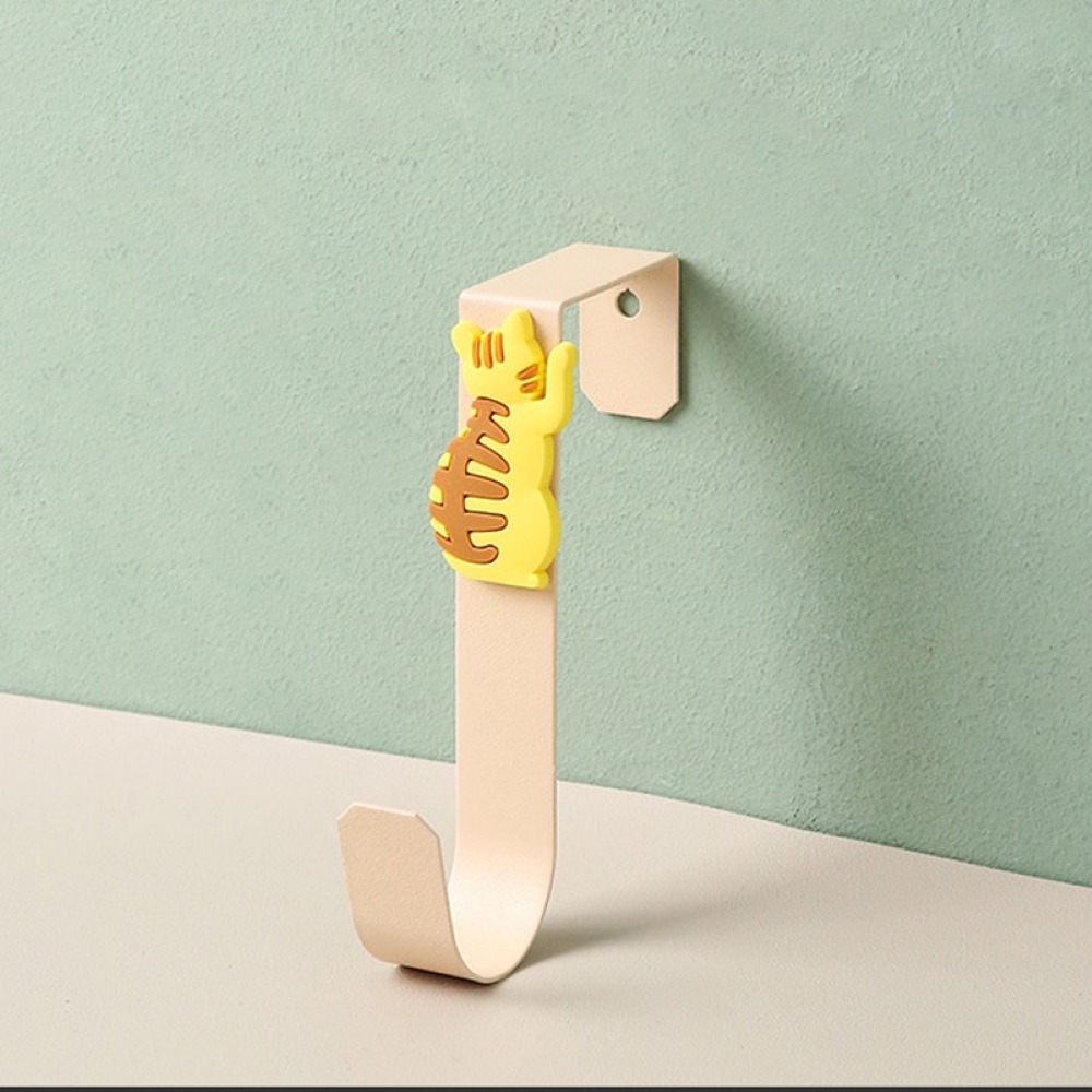 【同闆購物】貓咪門後掛勾 門掛勾 門後掛勾 掛鉤 金屬鈎 造型掛勾 貓咪造型 造型門後掛勾 免釘掛衣架 掛勾 門後掛鈎-規格圖7