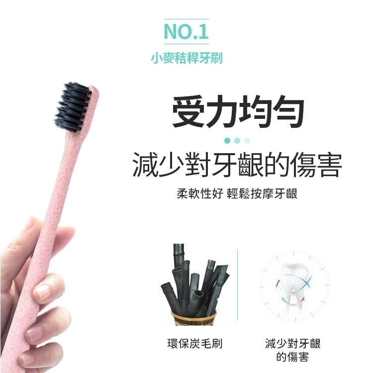 【同闆購物】小麥秸桿牙刷 牙刷 環保 旅行牙刷 小麥牙刷 一次性牙刷 外出牙刷  小牙刷 小麥秸稈 成人牙刷 竹炭軟毛-細節圖2