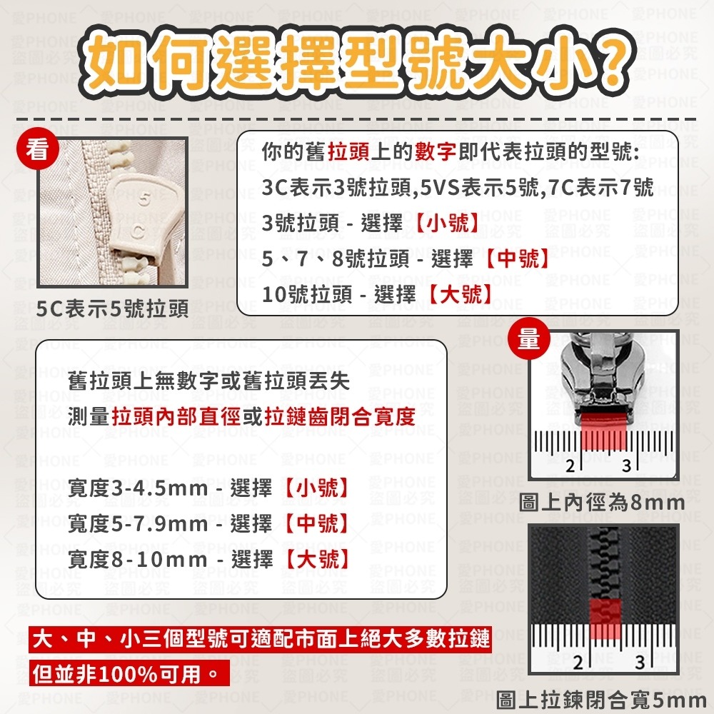 【同闆購物】拉鍊修復器 拉鏈頭 萬用拉鏈頭 萬能拉鏈頭 拉鏈 可拆卸拉鍊頭 拆卸拉鏈頭 萬用拉鍊 金屬拉鍊頭-細節圖8