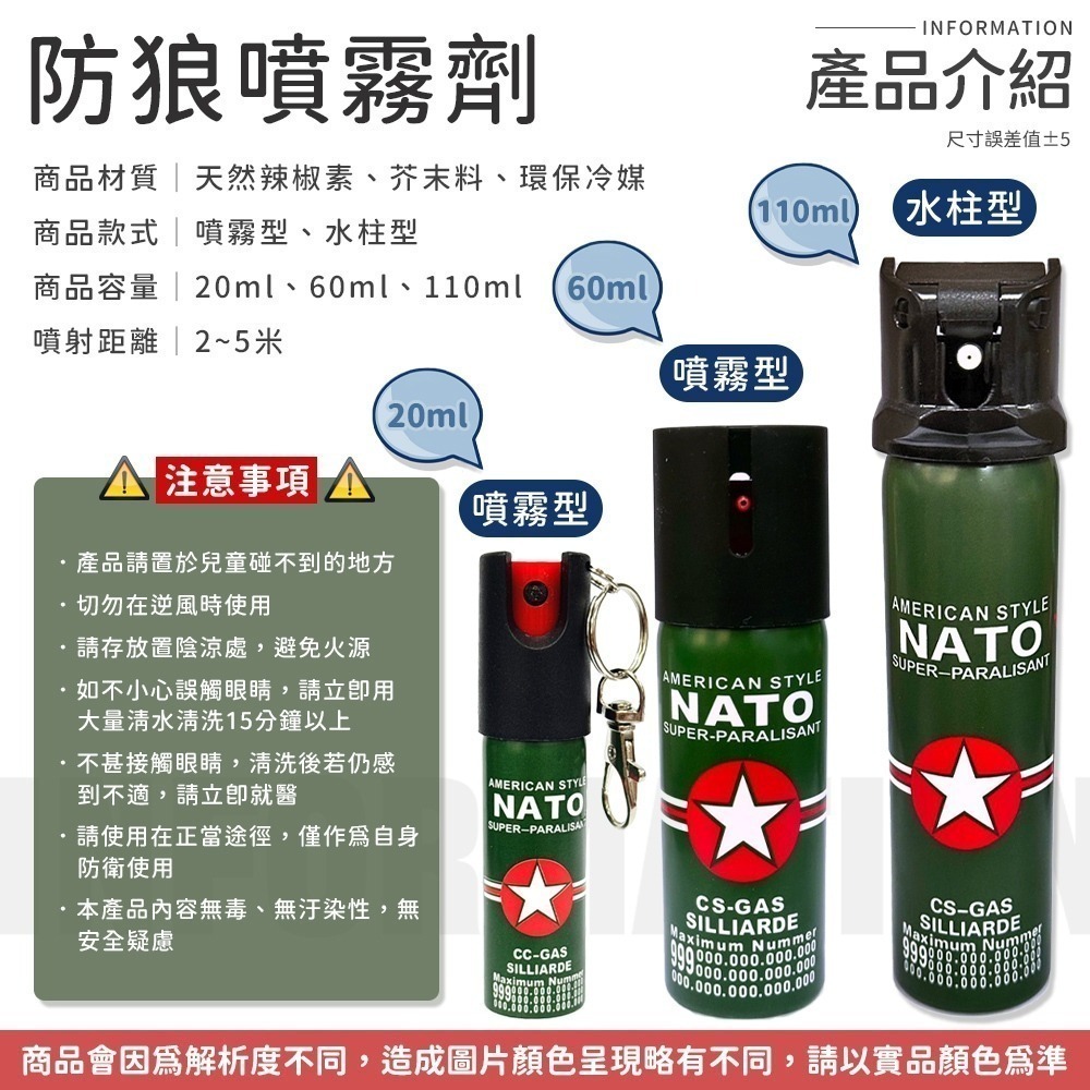 【同闆購物】安全必備⚠️德國NATO 防狼噴霧劑 辣椒水 防狼噴霧 防身用品 防狼噴霧器 水柱防狼噴霧 防身辣椒水-細節圖8