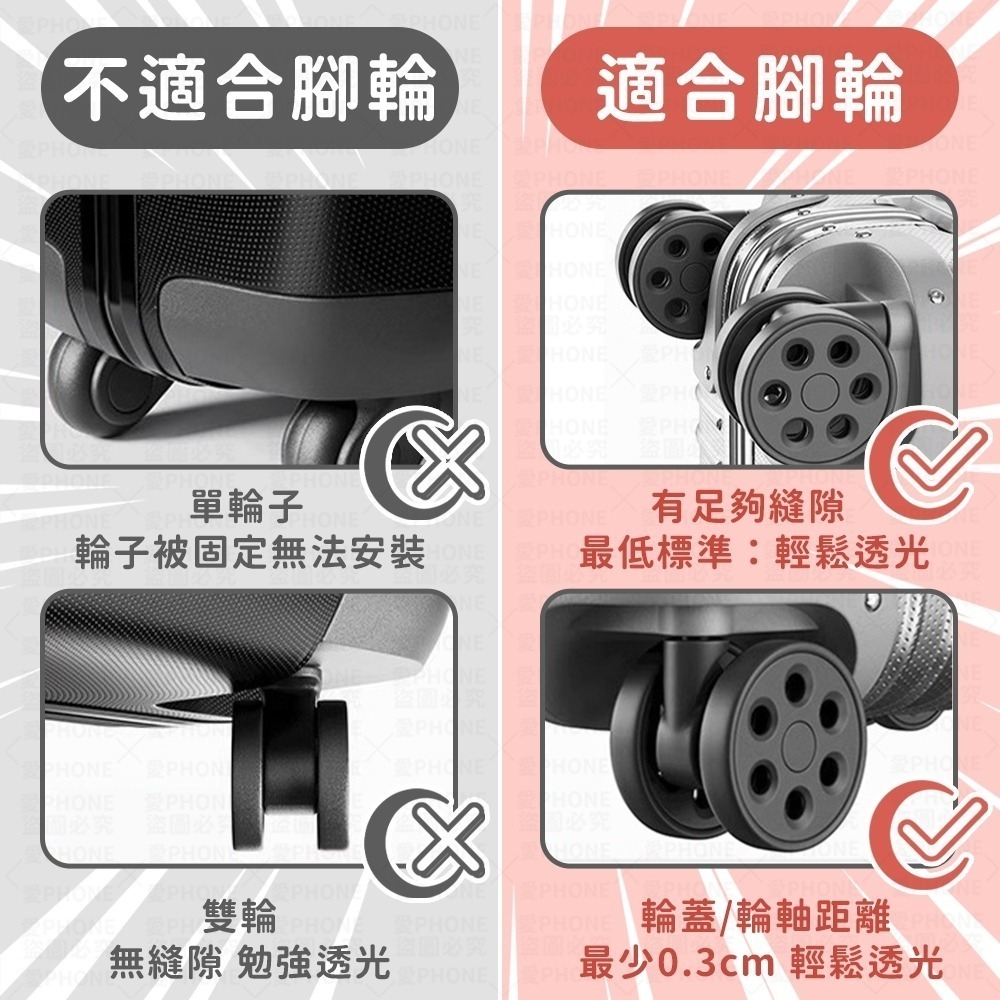 【同闆購物】升級加厚 輪子保護套 行李箱輪子保護套 行李箱輪子套 靜音保護套 輪子保護套 滾輪套-細節圖5