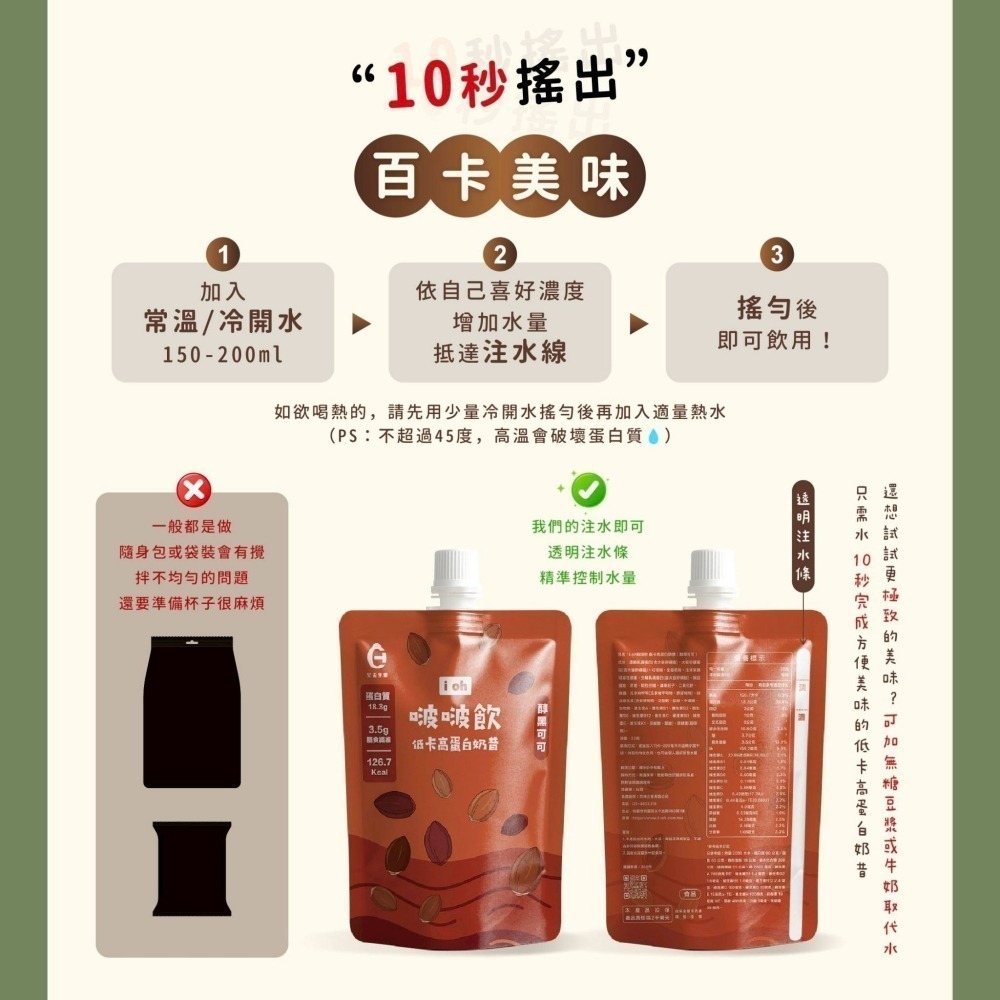 【同闆購物】i oh 啵啵飲 韓國奶昔 高蛋白奶昔 低卡 濃縮＋分離 大豆蛋白 啵啵飲 膳食纖維 濃湯 奶昔 高蛋白-細節圖8