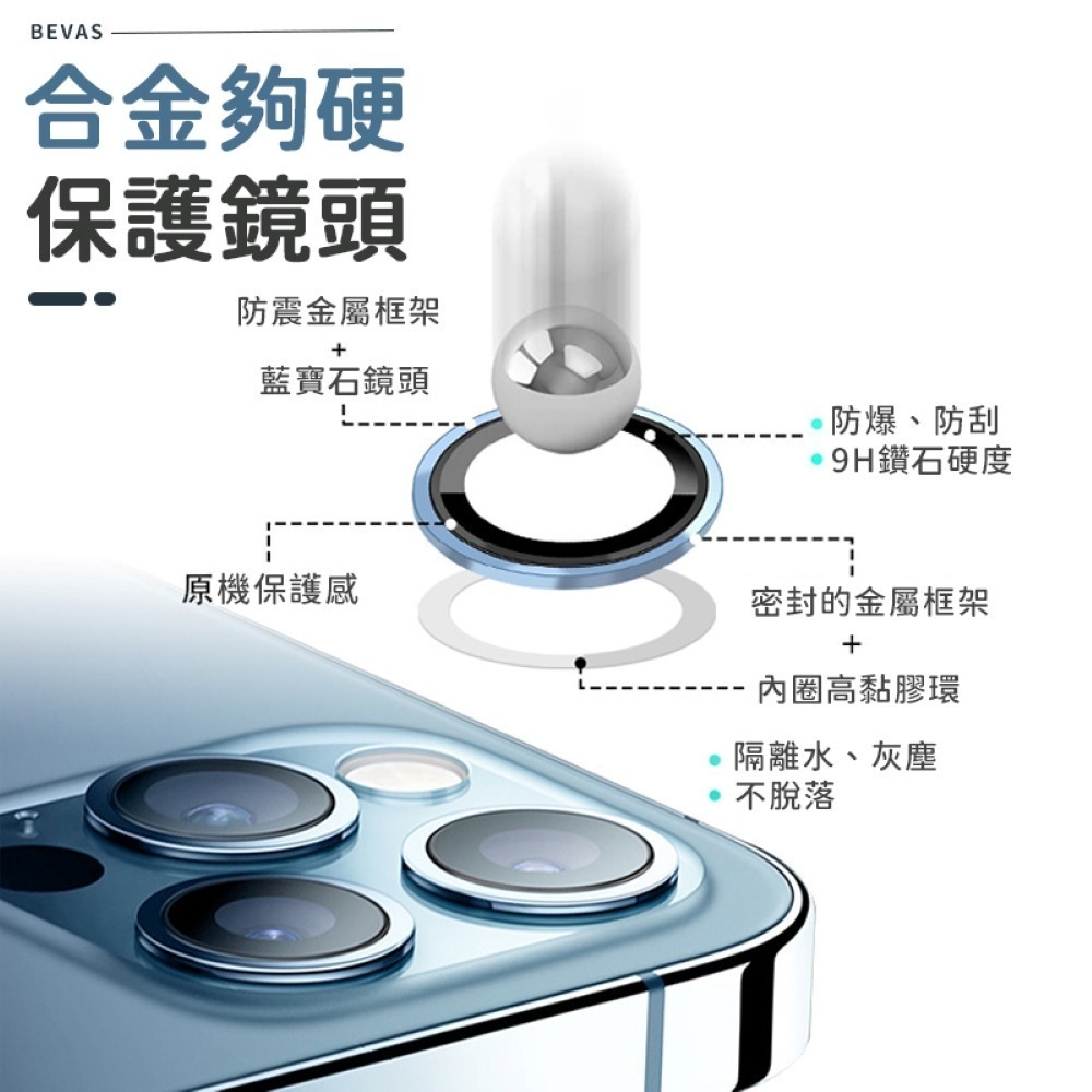 【總代理】日本BEVAS 鑽石鏡頭貼 iPhone17 16 15 14 13 ProMax Plus玻璃鏡頭膜 鏡頭貼-細節圖3