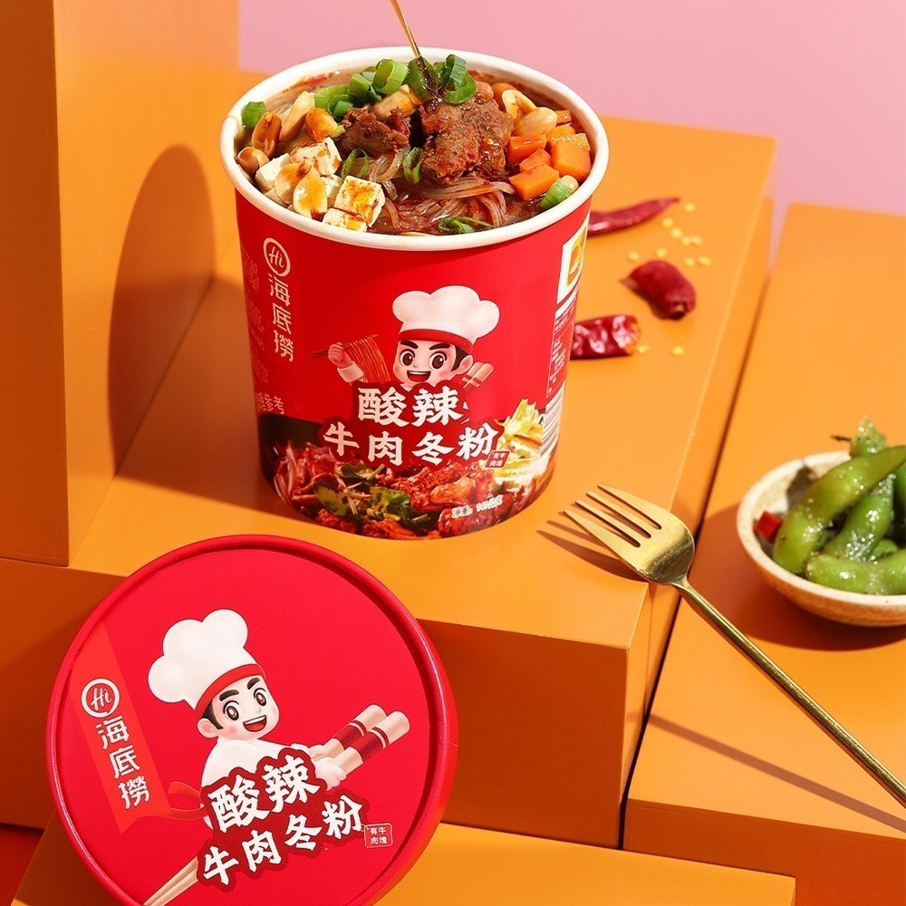 【北部經銷商】海底撈 【酸辣牛肉冬粉/番茄牛肉冬粉/泡椒金湯冬粉/香辣麻醬冬粉】 沖泡 海底撈冬粉 懶人必備 冬粉 消夜-細節圖7