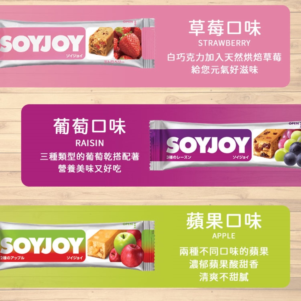 SOYJOY 大豆營養棒 營養棒 運動食品 餅乾 大豆棒 營養高糧餅乾 水果營養棒  能量補充 膳食纖維  大豆蛋白棒-細節圖4