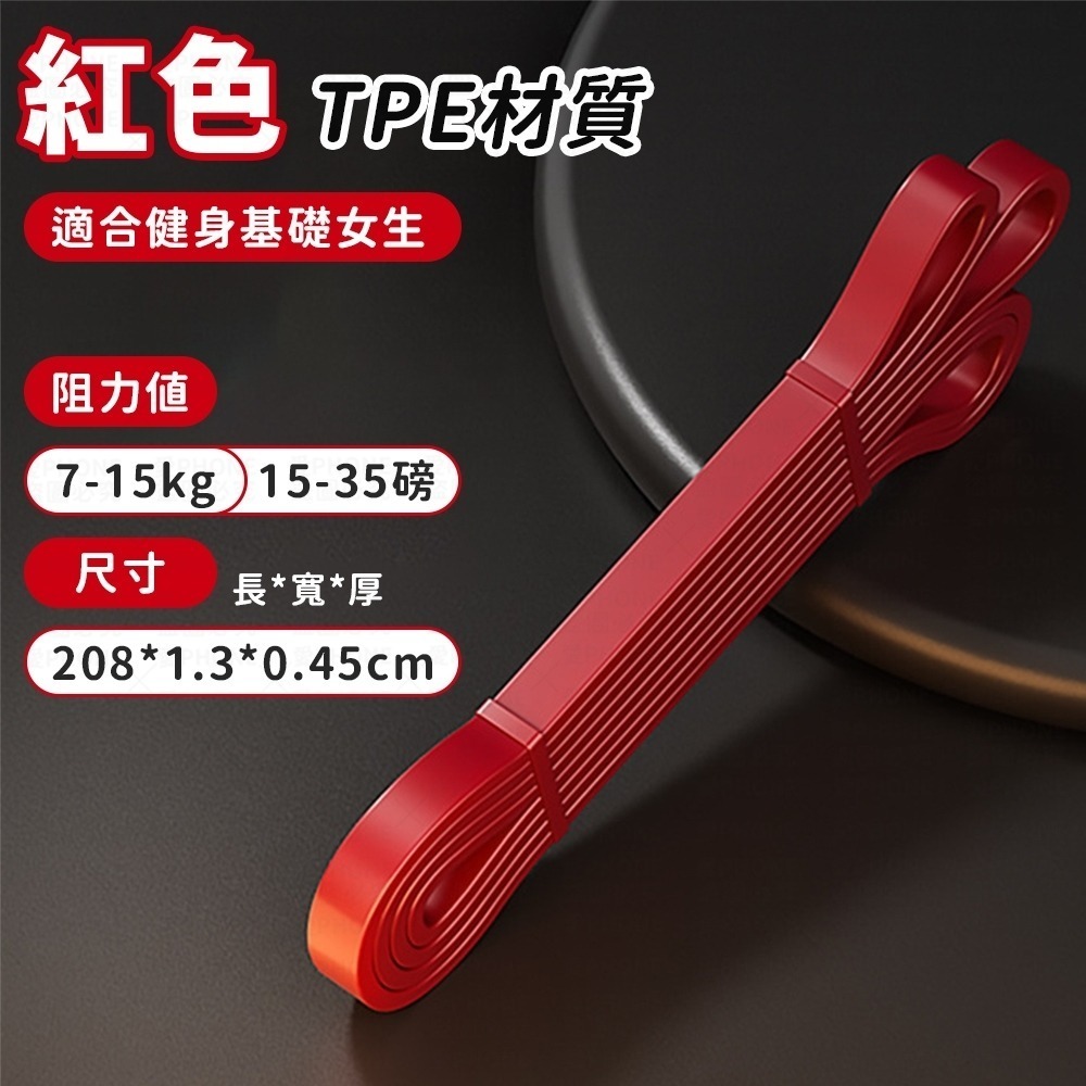 TPE材質拉力帶-35磅-紅