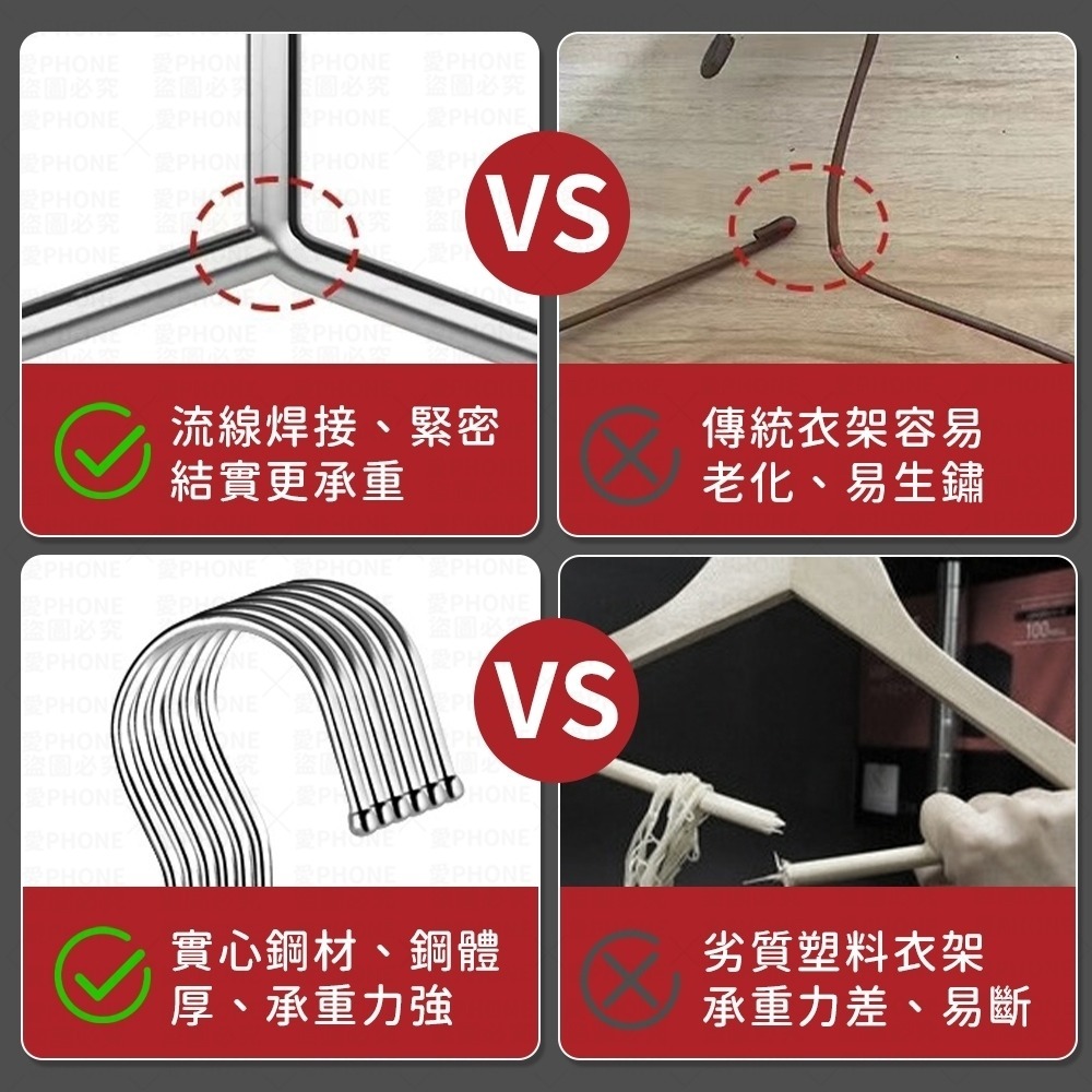 不鏽鋼曬衣架 衣架 白鐵衣架 加粗實心 不銹鋼衣架 不鏽鋼曬衣架 防滑衣架 曬衣架 大人衣架 兒童衣架 掛衣架 家用衣架-細節圖4