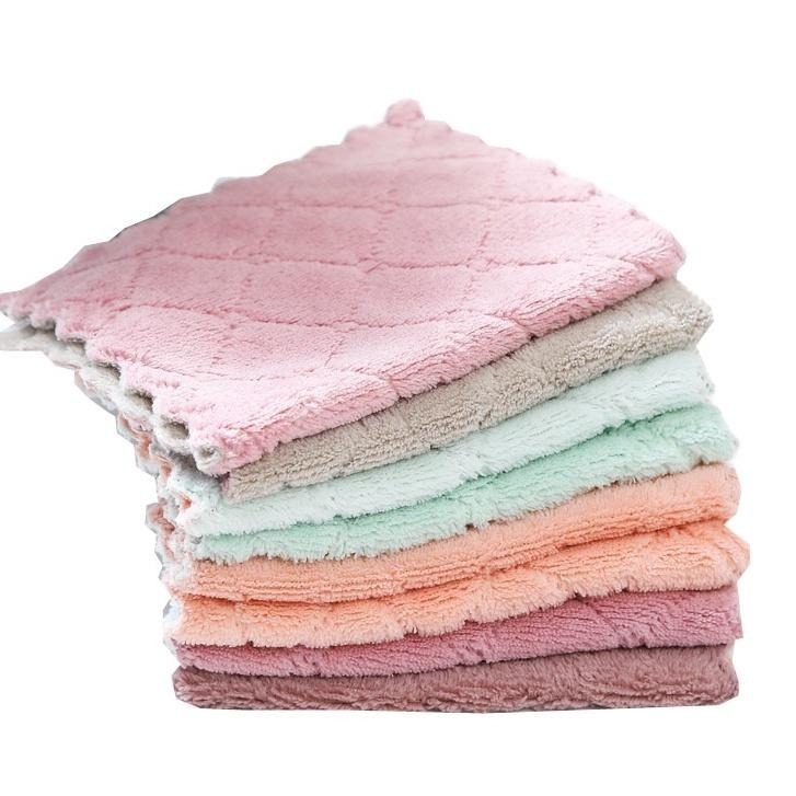 洗碗布 不沾油吸水抹布 不掉毛 雙面雙色吸水 珊瑚絨 超細纖維 廚房抹布 珊瑚絨抹布 不沾油 抹布 洗碗布 雙面雙色-細節圖2