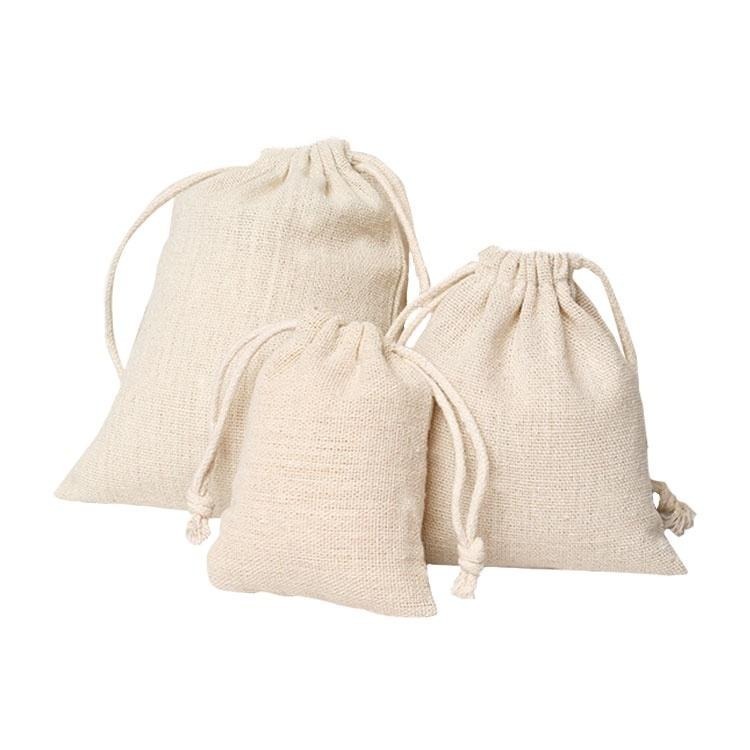 純棉麻布袋 抽繩亞麻棉布袋 收納 旅行收納 小物收納 飾品包裝袋 抽繩袋 束口袋 首飾袋 包裝袋 束口袋 棉布袋-細節圖2