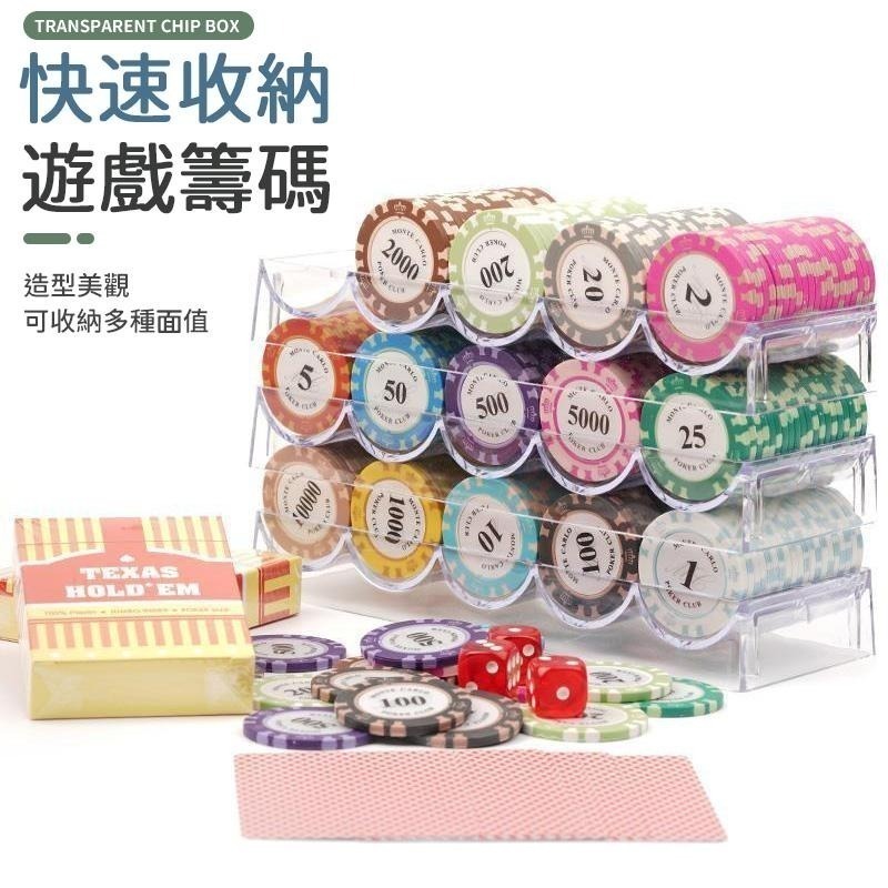 透明籌碼盒 德州撲克籌碼盒 遊戲籌碼盒 麻將籌碼盒 皇冠籌碼盒 遊戲代幣盒 玩具幣盒 籌碼幣盒 籌碼盒 透明盒 收納盒-細節圖5