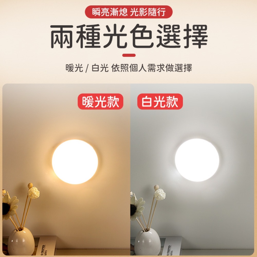 人體感應燈 磁吸感應燈 圓形磁吸感應燈 LED磁吸燈 小夜燈 床頭燈 照明燈 感應燈 充電小夜燈 磁吸燈 圓形感應燈-細節圖5