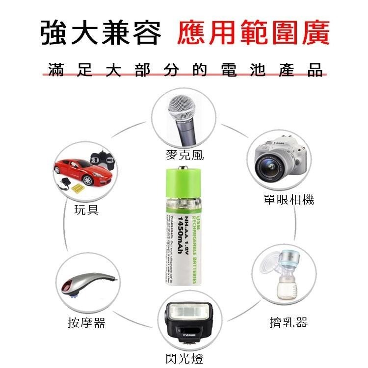 USB充電電池 三號電池 3號電池 AA電池 環保充電電池 環保電池 USB電池 1450mAh充電電池 充電電池-細節圖6