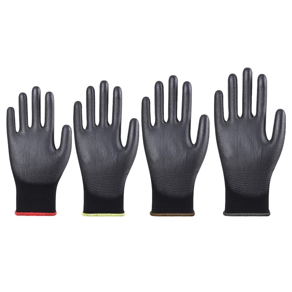 PU防滑工作手套 PU塗層手套 止滑手套 耐磨手套 工作手套 黑色手套 工地手套 防滑手套 搬運手套 手套 沾膠手套-細節圖2