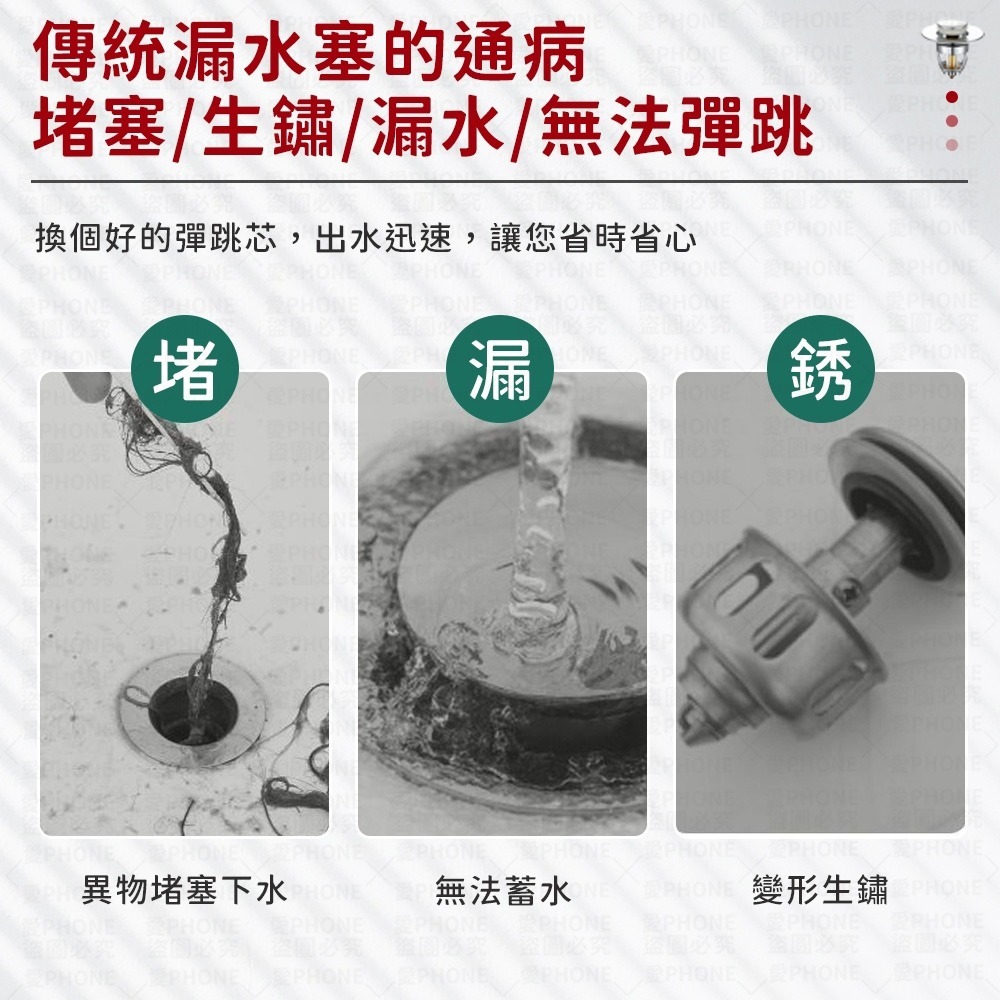 【有效隔絕雜質】洗手盆漏水塞 按壓彈跳芯 彈跳漏水塞 防堵過濾器 洗臉盆塞子 下水器 堵水器 水槽蓋 漏水塞 臉盆塞-細節圖3