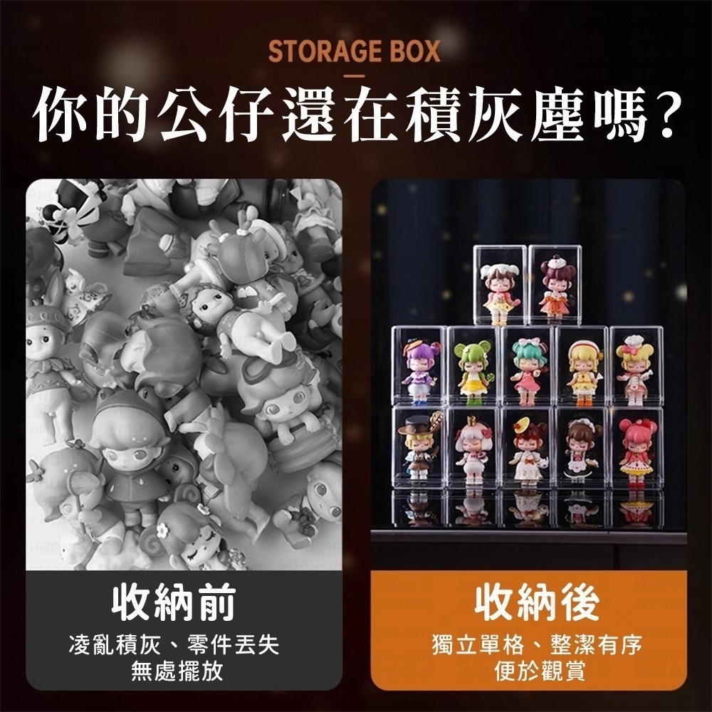 公仔展示盒 展示盒 公仔盒 壓克力公仔展示盒 公仔收納盒 壓克力收納盒 盲盒收納 透明收納盒 防塵展示盒 公仔收納-細節圖3