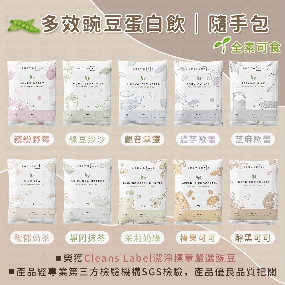 BODY GOALS 高蛋白 多效乳清蛋白飲 豌豆蛋白飲 蛋白飲 乳清蛋白 能量蛋白棒 白奶昔 蛋白粉 代餐-細節圖3
