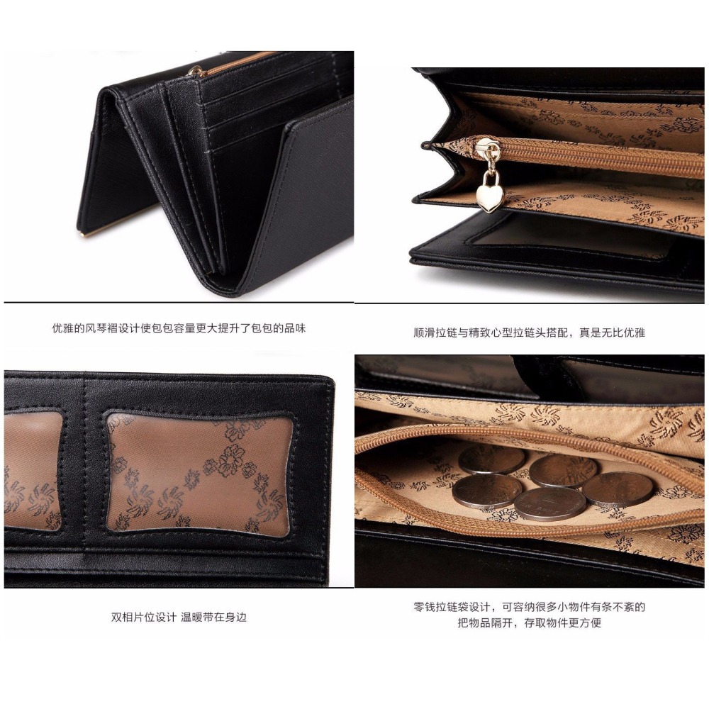 【禎一】真皮長夾 防盜刷 女生長夾 皮夾 錢包 長夾女生 BYN001-細節圖6