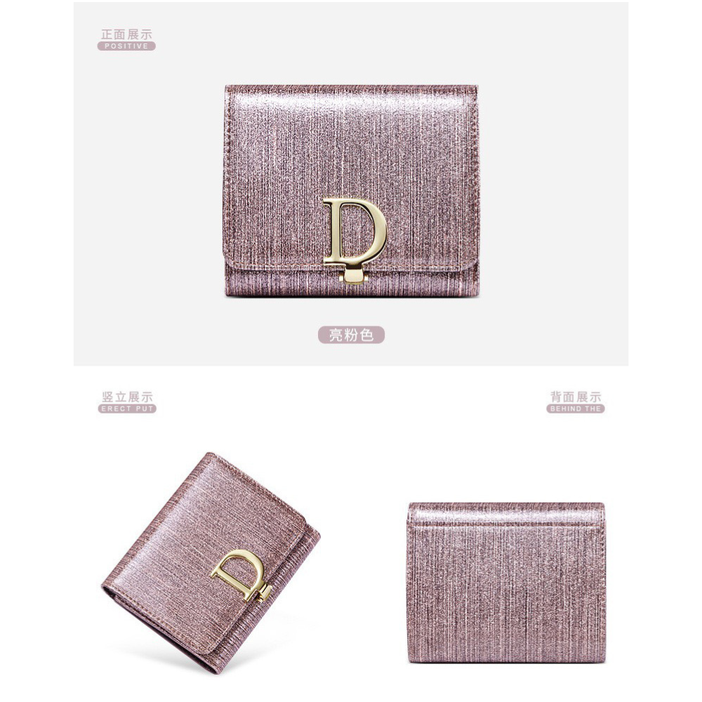 【禎一】D字扣 真皮短夾 皮夾 錢包 短夾女生 BYN006-細節圖6