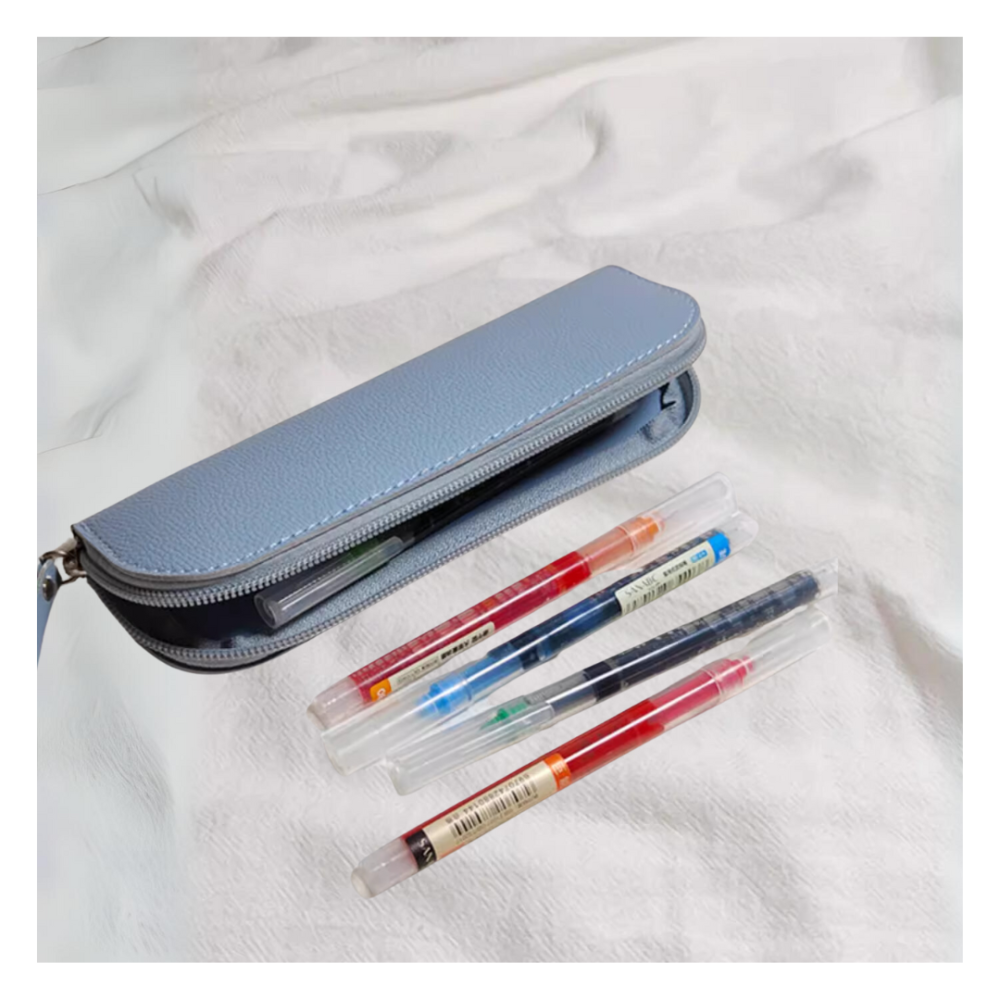【禎一】筆袋 無印簡約風 鉛筆盒 鉛筆袋 文具收納 S#JY001-細節圖2