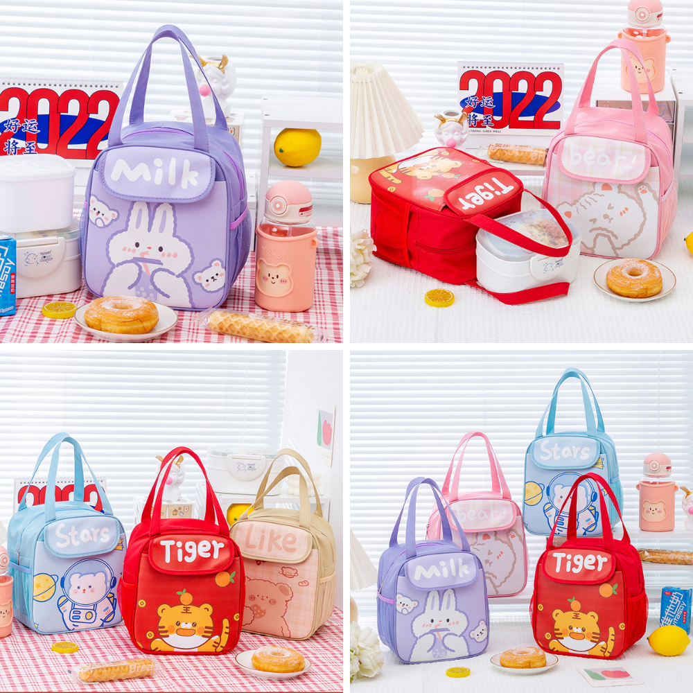 【禎一】 便當袋 牛津布 卡通 鋁箔保冷袋 餐袋 保溫袋 手提袋 JW001-細節圖8