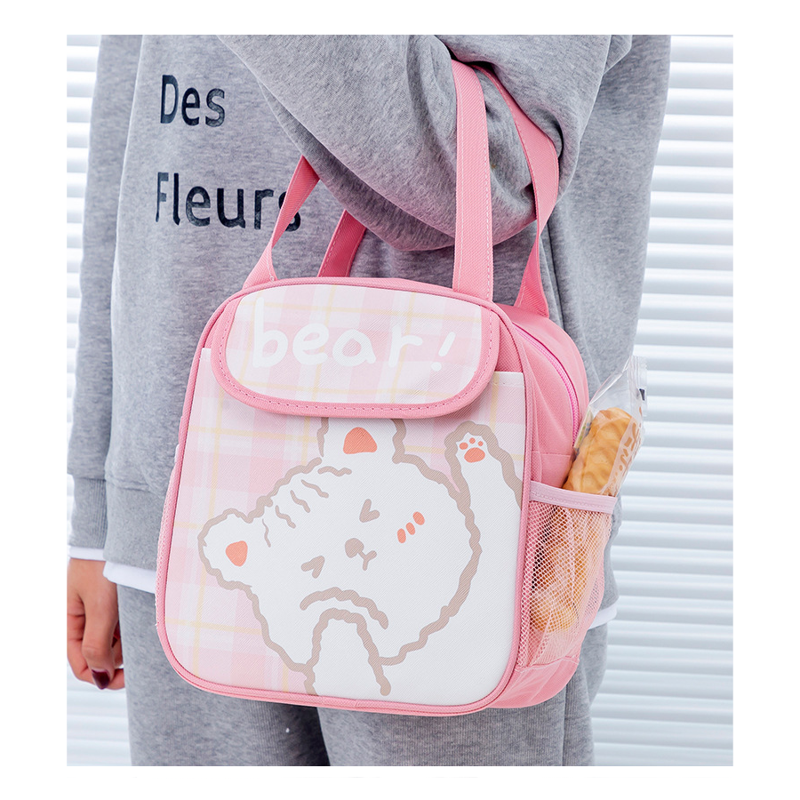 【禎一】 便當袋 牛津布 卡通 鋁箔保冷袋 餐袋 保溫袋 手提袋 JW001-細節圖9