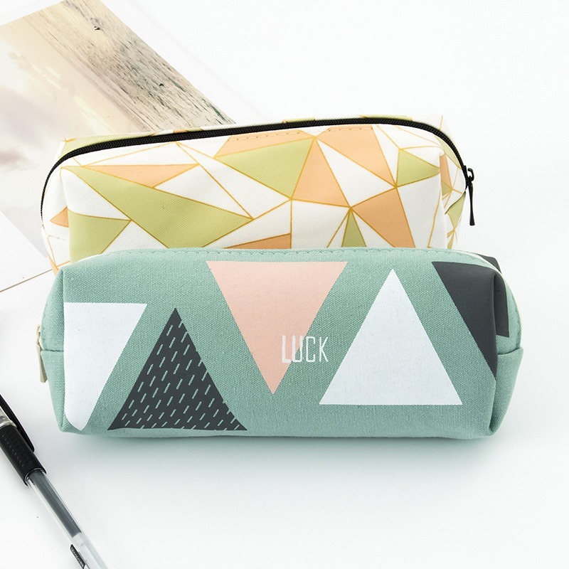 【禎一】筆袋 韓系 幾何系列 大容量 文具收納 HP004-細節圖4
