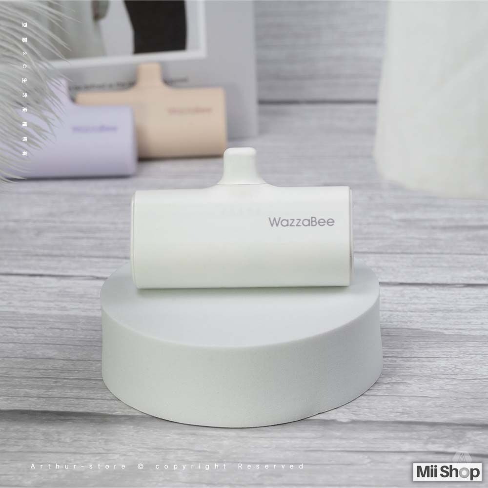 原廠保固｜免運｜現貨｜WazzaBee 掌心行動電源 5000mAh 直插式 口袋 行動電源 蘋果 Type-c 充電寶-細節圖9