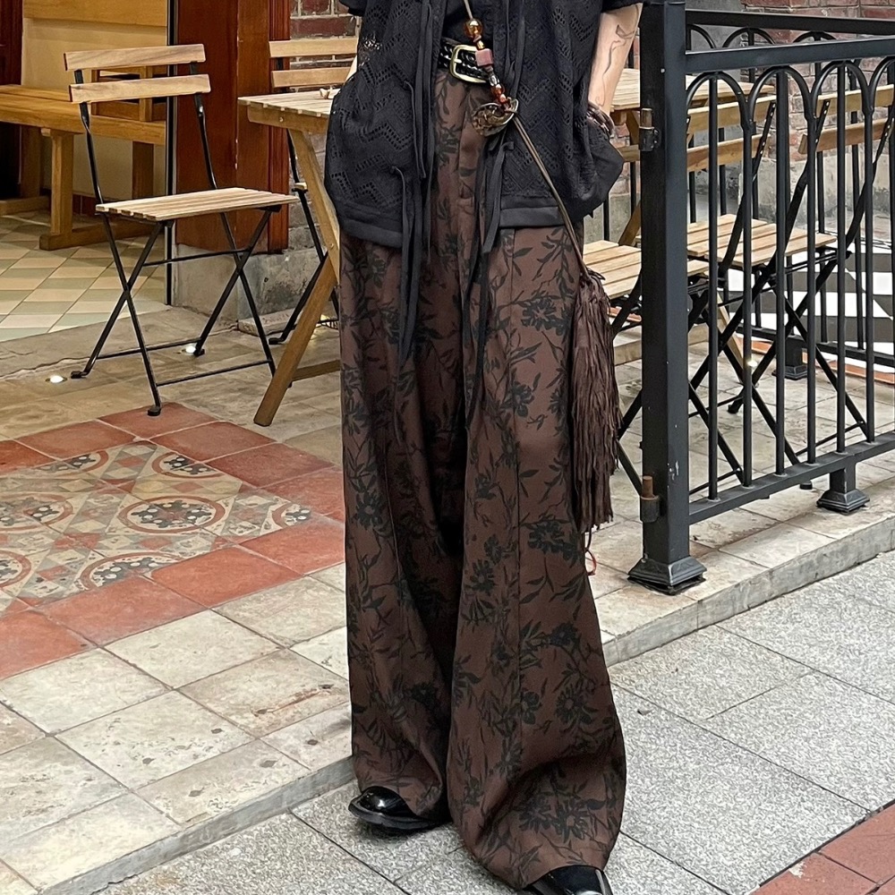 ▫TP1120復古日系水墨花西裝褲-細節圖6