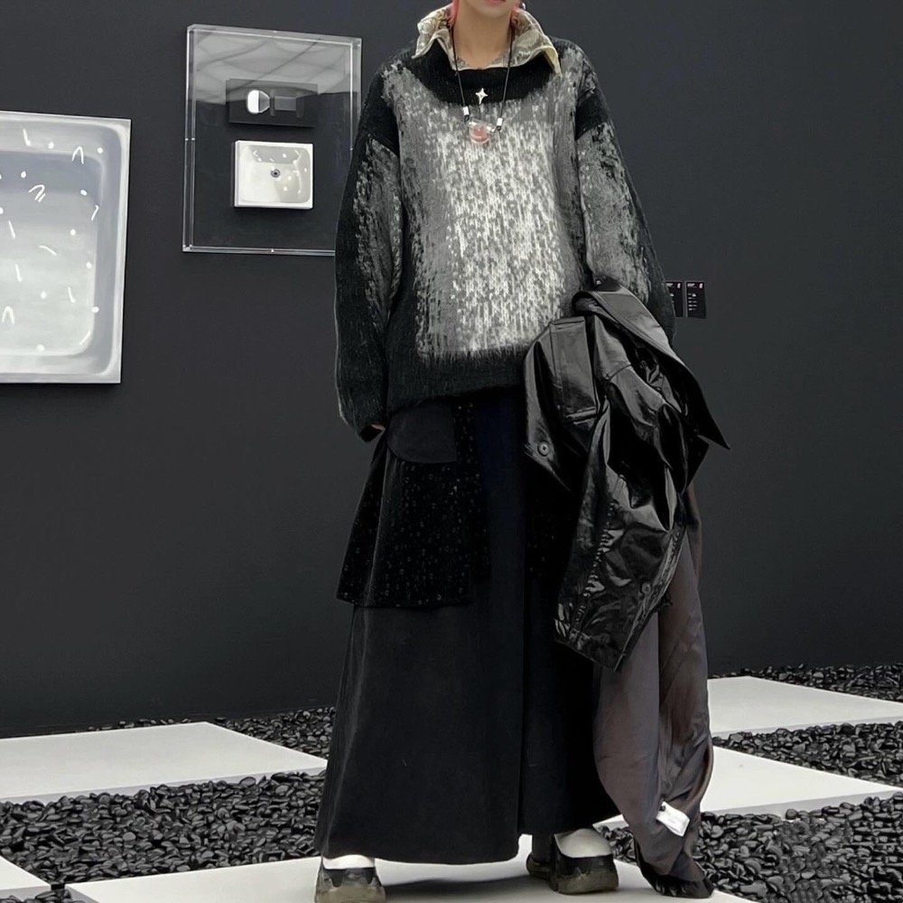 ▫ TB1201漸變設計圓領毛衣-細節圖2