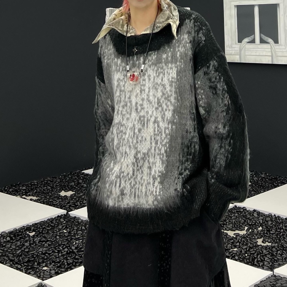 ▫ TB1201漸變設計圓領毛衣-細節圖3