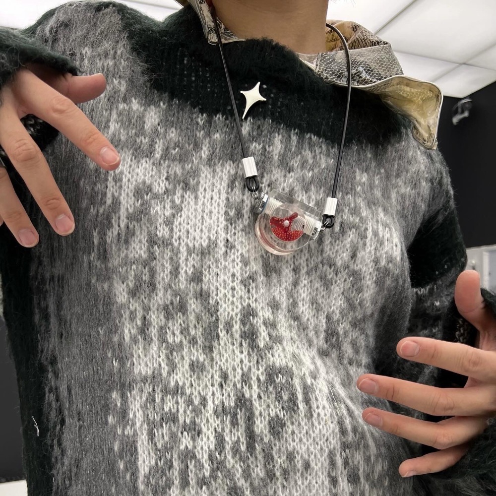 ▫ TB1201漸變設計圓領毛衣-細節圖4