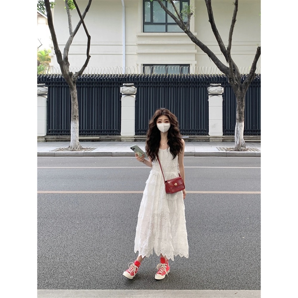 EMOK2405-韓版夏季百搭吊帶裙-細節圖4