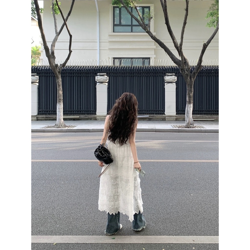 EMOK2405-韓版夏季百搭吊帶裙-細節圖6
