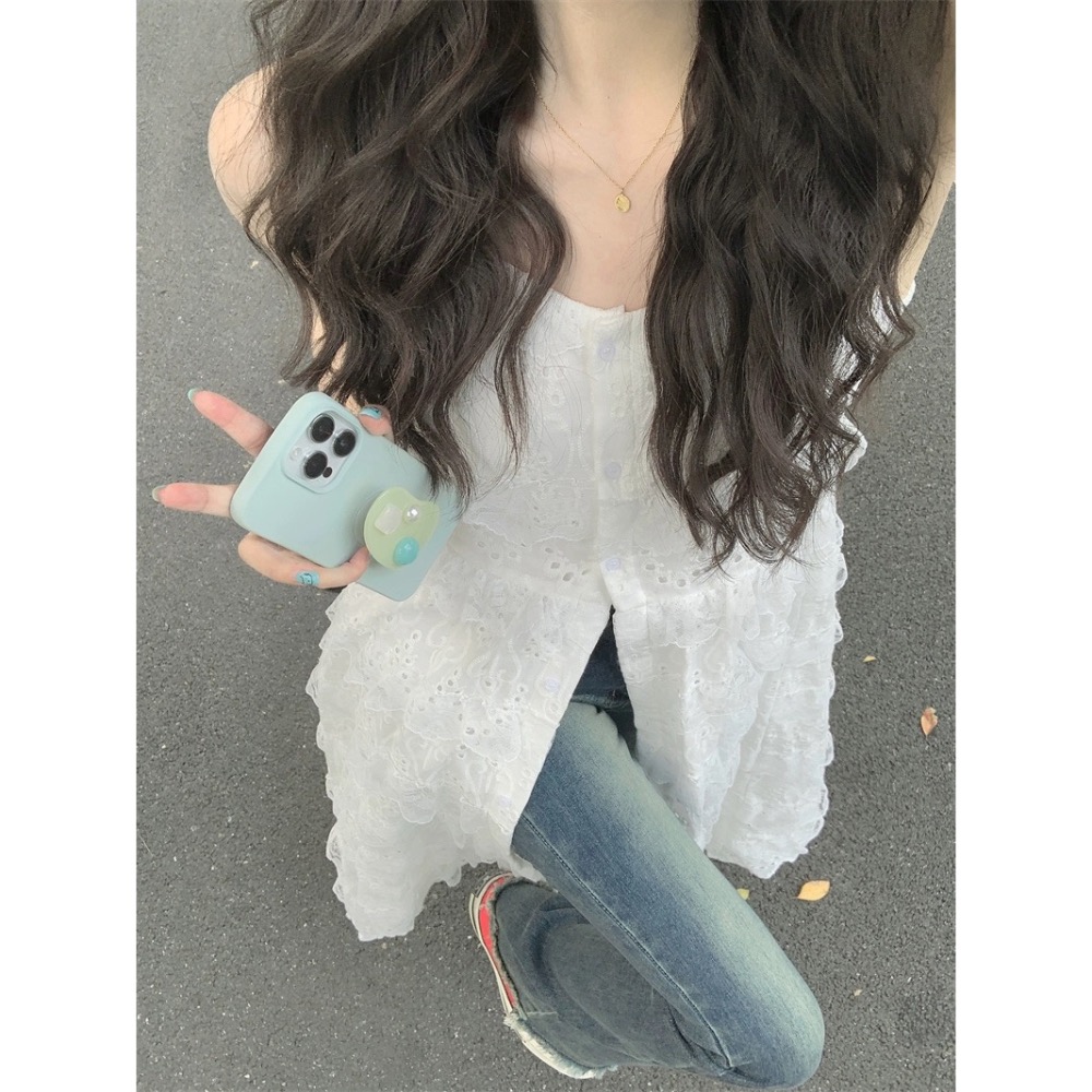 EMOK2405-韓版夏季百搭吊帶裙-細節圖7