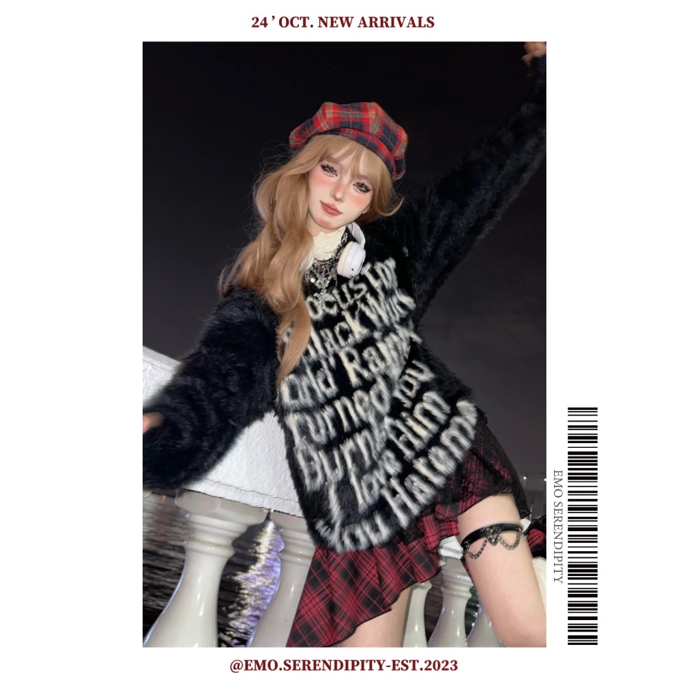 ☺︎ EMO41030ㅣ出清仿貂毛毛衣-細節圖3