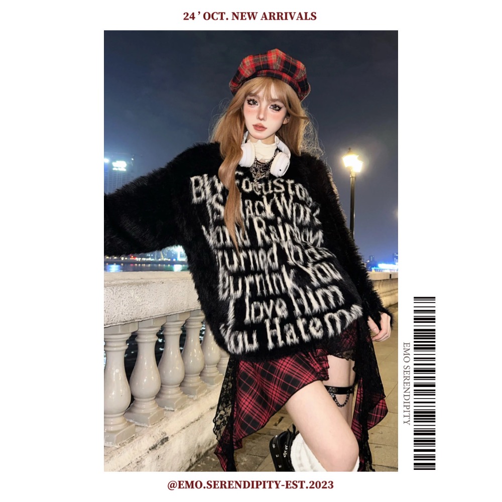 ☺︎ EMO41030ㅣ出清仿貂毛毛衣-規格圖6