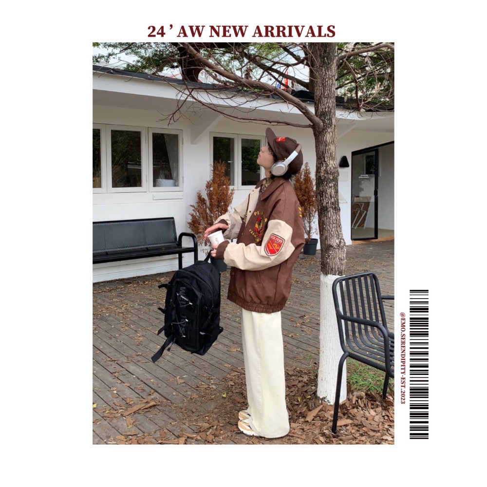 ☺︎ EMO41126ㅣ美式復古湯姆傑利刺繡PU皮夾克-細節圖2