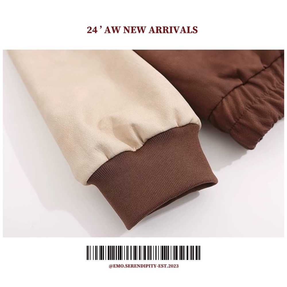 ☺︎ EMO41126ㅣ美式復古湯姆傑利刺繡PU皮夾克-細節圖10