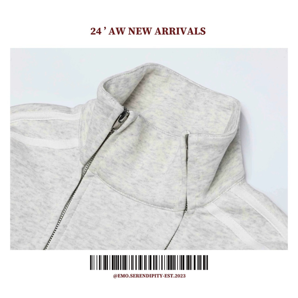 ☺︎ EMO41202-17ㅣ美式復古雙拉鏈設計衛衣-細節圖6